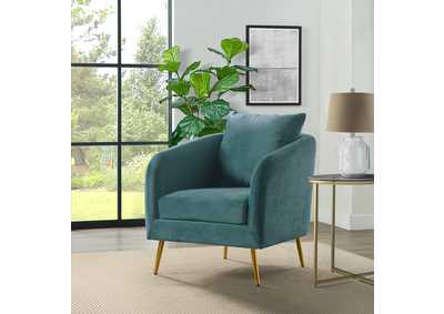 Image for Joss Chair 2 With Metal Gold Legs Broadway Marine Blue3A