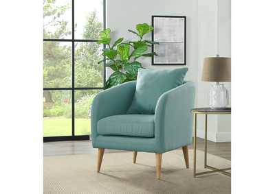 Image for Joss Chair 2 With Natural Wood Legs Aria Green3A