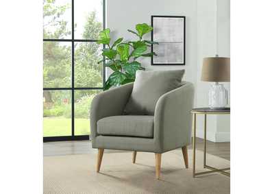 Image for Joss Chair 2 With Natural Wood Legs Aria Gray3A