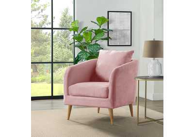 Image for Joss Chair 2 With Natural Wood Legs Broadway Blush 3A