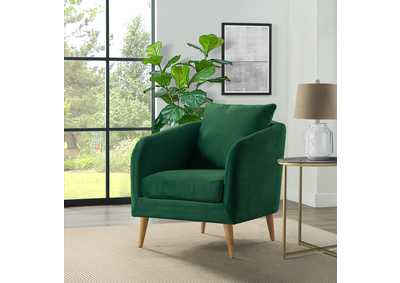 Image for Joss Chair 2 With Natural Wood Legs Broadway Emerald3A
