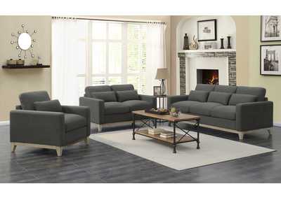 Image for Jupiter Loveseat With Feather Down In Columbia Charcoal