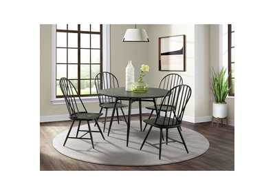 Image for Keenan 5 Piece Standard Height Dining Set In Black - Table And Four Chairs