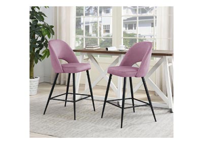 Image for Kendall Black Leg Bar Stool D6240 In Broadway Blush 2 Pcs Per Carton
