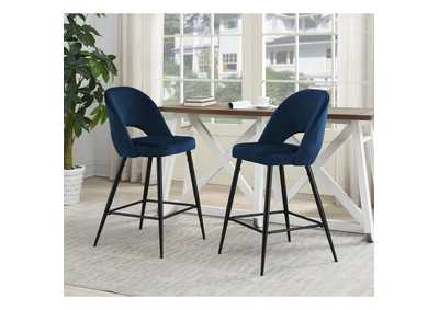 Image for Kendall Black Leg Bar Stool D6240 In Broadway Navy 2 Pcs Per Carton