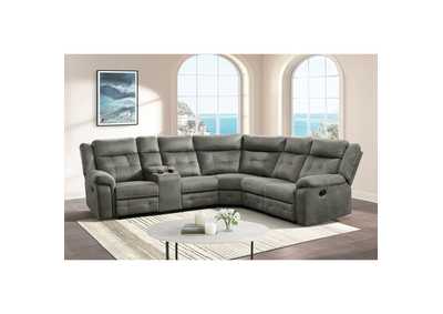 Image for Keystone Sectional Left Hand Facing Loveseat With Console In Grey