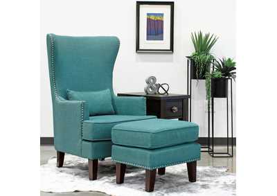 Image for Kori Ottoman In Heirloom Teal