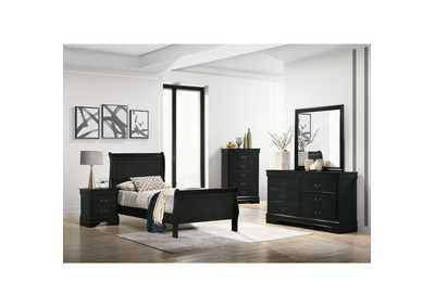 Image for Louis Philippe Twin Panel Bed In Black