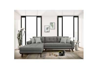 Image for Magnum 2 Piece Sectional With Left Hand Facing Chaise And Right Hand Facing Loveseat In Ragnar Charcoal