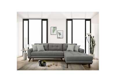 Image for Magnum 2 Piece Sectional With Right Hand Facing Chaise And Left Hand Facing Loveseat In Ragnar Charcoal