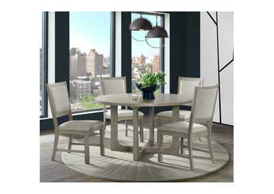Image for Marly Round 5 Piece Dining Set In Grey - Table Four Chairs