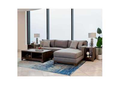 Image for Miranda Right Hand Facing 2 Piece Set In Trendy Grey - Right Hand Facing Chaise Left Hand Facing Loveseat
