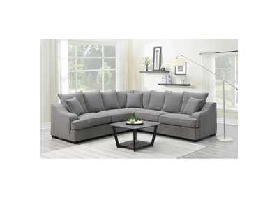 Image for Monaco Sectional Left Hand Facing Loveseat With Reversible Cushion In Midtown Slate With 1 Self Pillow