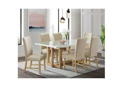Image for Morris 7 Piece Dining Set In Natural - Table And Six Chairs