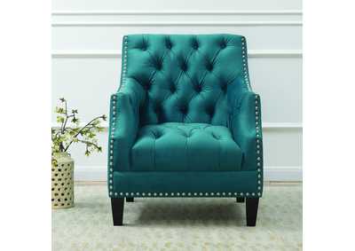 Norway Accent Chair Ottoman Teal
