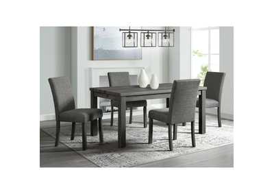 Image for Oak Lawn 5 Piece Dining Set In Grey - Table Four Chairs