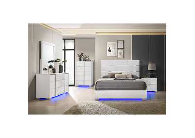 Image for Ocean Drive 5 - Drawer Chest With Blue Led In White