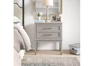 Image for Bruno Nightstand With Power Port In Grey