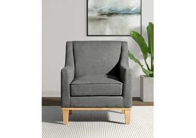 Image for Palmer Chair Blond Ash Distressed Wood Garrison Charcoal 3A