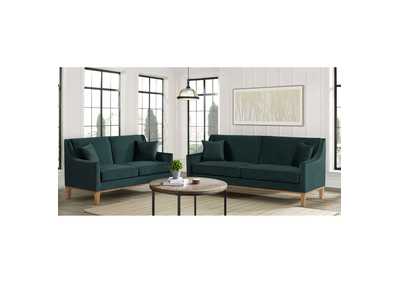 Image for Palmer Loveseat Blond Ash Distressed Wood Royale Peacock