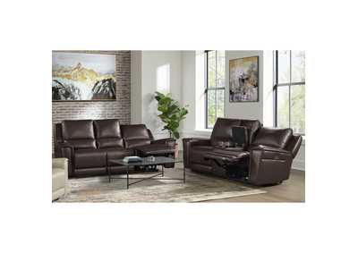 Image for Pantera 2 Piece Living Room Set In Palais Dark Brown - Sofa Loveseat