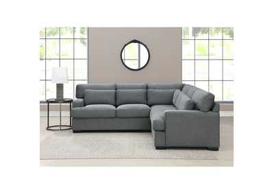Image for Park Avenue Sectional Left Hand Facing Loveseat With Kidney Pillow Trounce Mica