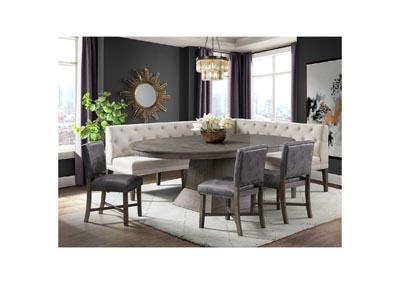 Image for Collins With 2 12 Leaves 6 Piece Dining Set In Grey - Table Four Chairs Peyton Sectional Sofa