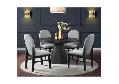 Portland Round Dining Table In Black