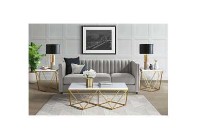 Image for Riko 2 Piece Occasional Table Set In Gold - Coffee Table End Table