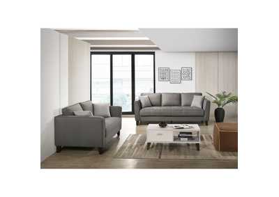 Image for Rosemont Loveseat In Apollo Dark Grey D26 With 2 Pillows