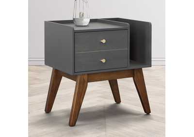 Image for Sade 1 Drawer Nightstand In Grey