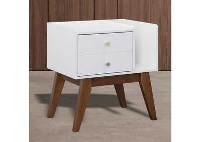 Image for Sade 1 Drawer Nightstand In White