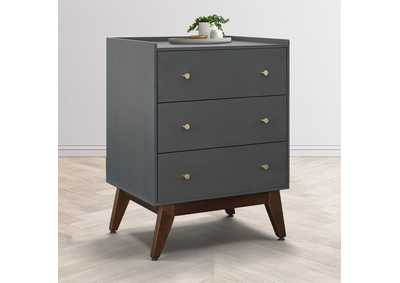 Image for Sade 3 Drawer Chest In Grey