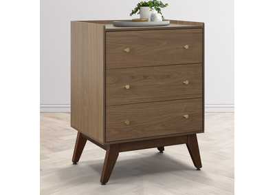 Image for Sade 3 Drawer Chest In Walnut