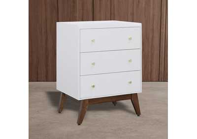 Image for Sade 3 Drawer Chest In White