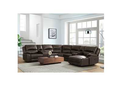 Image for Saunter Sectional Right Hand Facingmotion Chaise In Saunter Brown