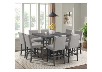 Image for Seneca 9 Piece Counter Height Dining Set In Grey - Table And Eight Chairs
