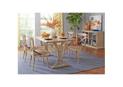 Image for D685 - 33 Sonoma - Folding Top Dining Table - Alder - Natural Metal