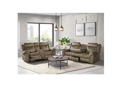Sorrento Motion Loveseat With Console In T101 Brown