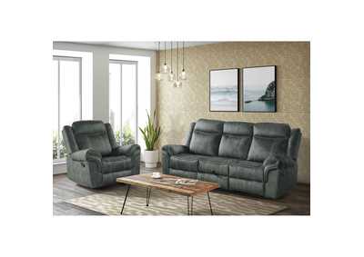 Image for Sorrento 3 Piece Living Room Set In Fb367 Charcoal - Sofa Loveseat Recliner