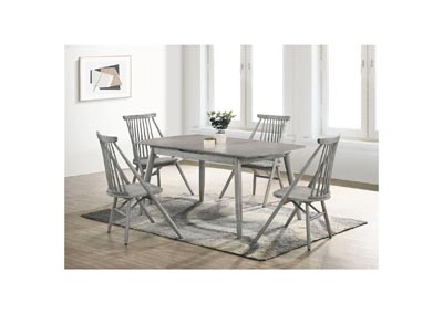 Image for Sparrow With 12 Inch Leaf 5 Piece Dining Set In Antique Grey - Table Four Bowen Chairs