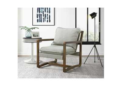 Image for Spitfire Espresso Wood Trim Chair In Mckinney Charcoal