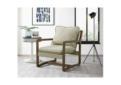 Image for Spitfire Espresso Wood Trim Chair In Mckinney Fawn