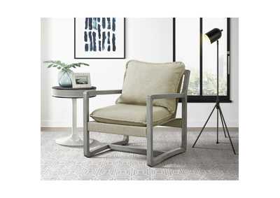 Image for Spitfire Grey Wood Trim Chair In Mckinney Fawn 3A