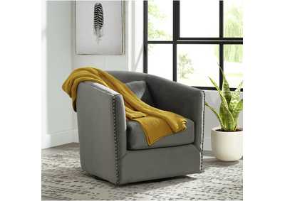 Image for Stanton Swivel Chair In Mercer Metal With Nails
