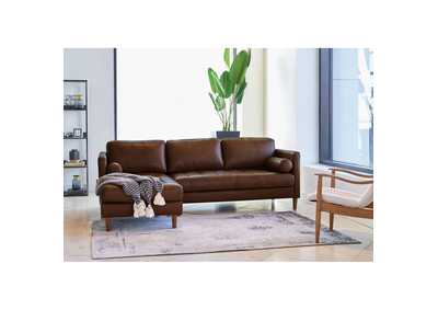 Image for Stockholm Sectional Left Hand Facing Chaise In Fiero Chestnut Top Grain - Pvc