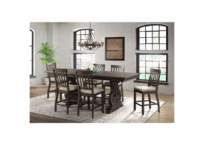 Stone Counter Wooden Slat Back Counter Side Chair Charcoal 2 Per Pack