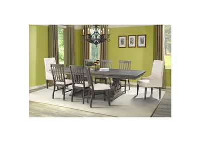 Image for Stone Dining 7 Piece Set - Table 4 Side Chairs 2 Parson Chairs