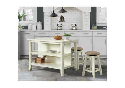 Image for Stone Kitchen Island In White
