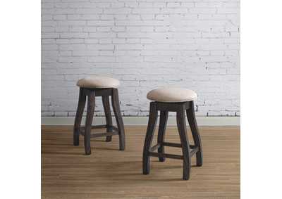 Image for Stone 24 Counter Stool With Swivel With Fabric Seat Charcoal 2 Per Carton